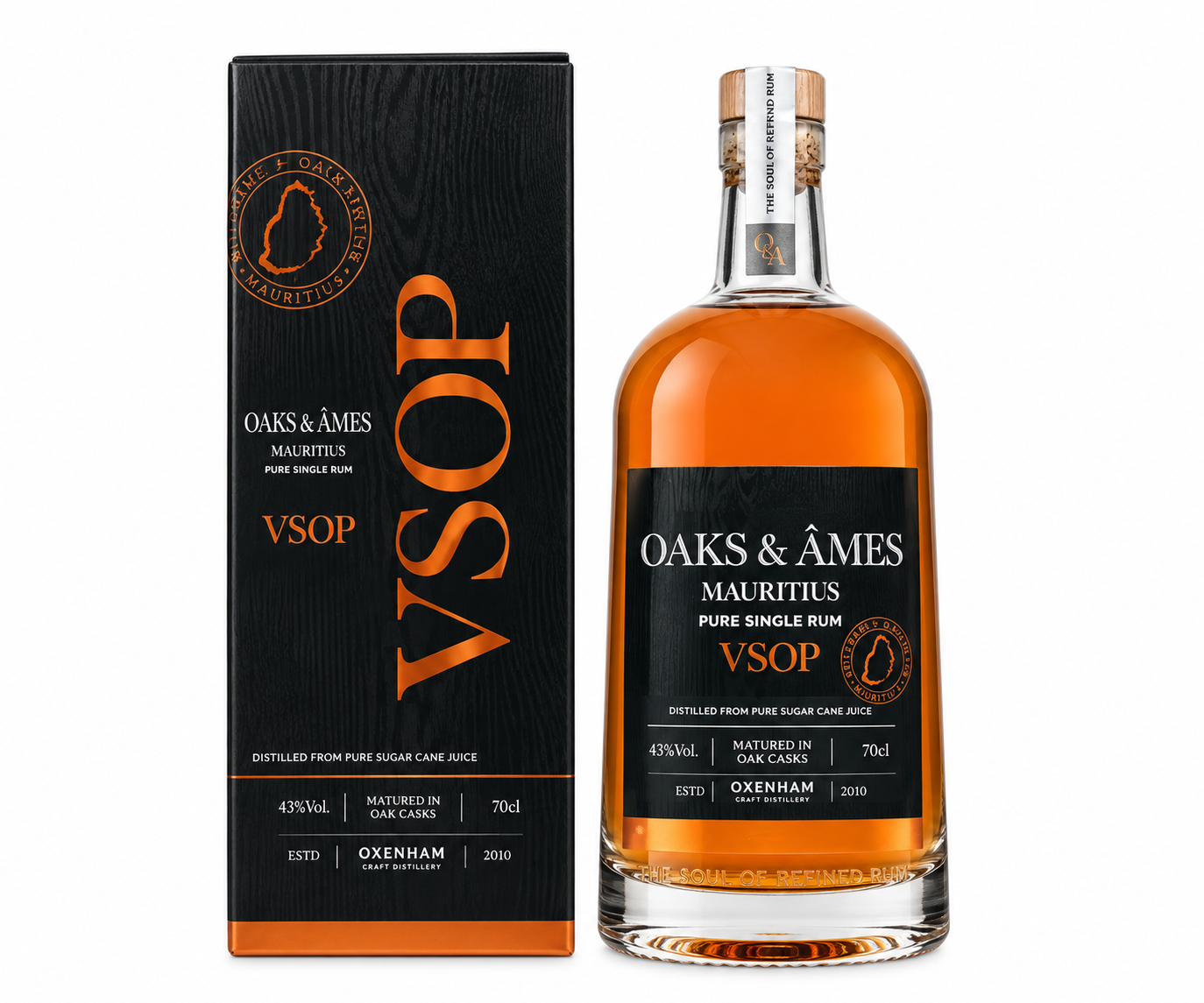 OAKS & AMES MAUR. RHUM VSOP 43% 70CL